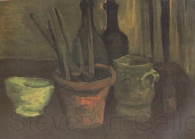 Vincent Van Gogh Still Life with Paintbrushes in a Pot (nn04) Norge oil painting art